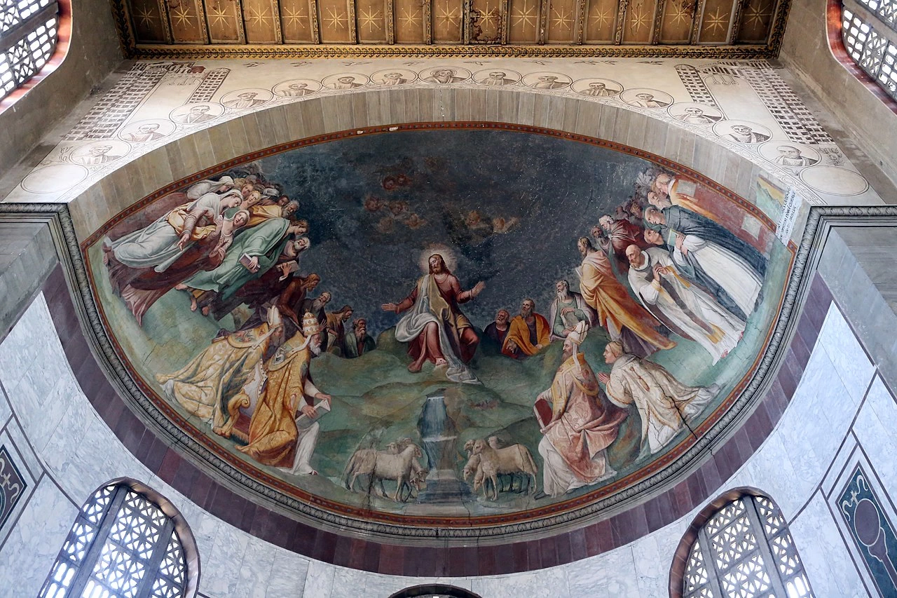 Gesù, gli Apostoli e i Santi sepolti nella Basilica - Chiesa di Santa Sabina, Roma
